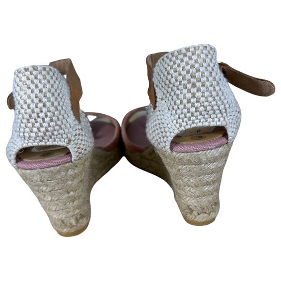 Kanna Made in Spain Pink Leather Espadrille Wedge Heel EU 36 US 6 NEW with Tags - Picture 3 of 7